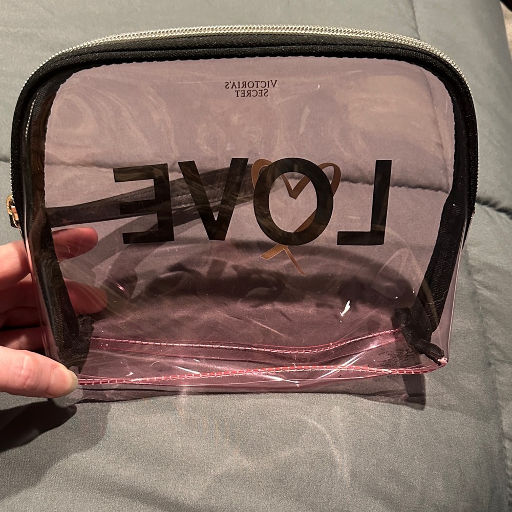 Victoria's Secret Love Pink Transparent Cosmetic Bag - Picture 4 of 6